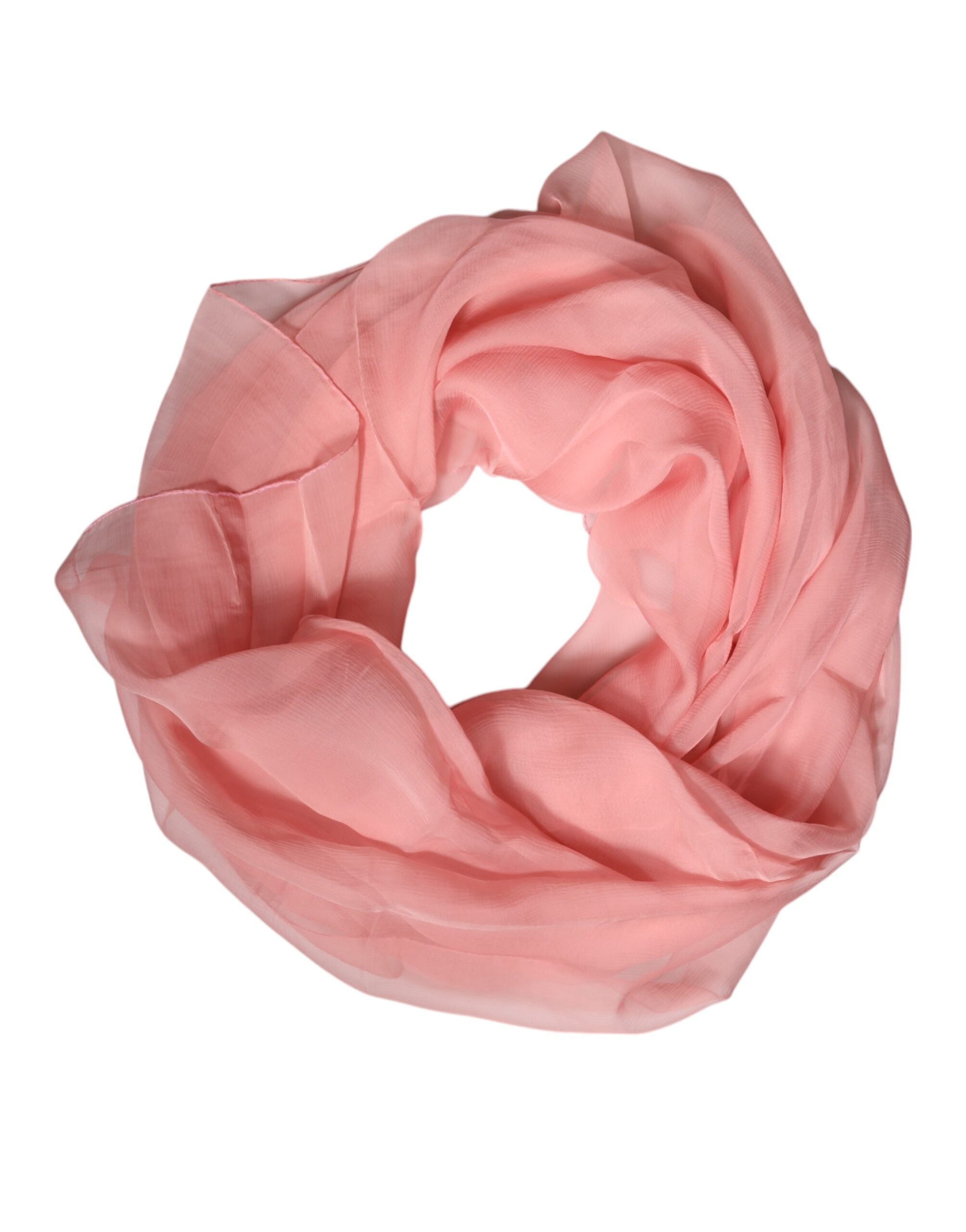 Pink Silk Rectangle Women Wrap Shawl Scarf - ventzia