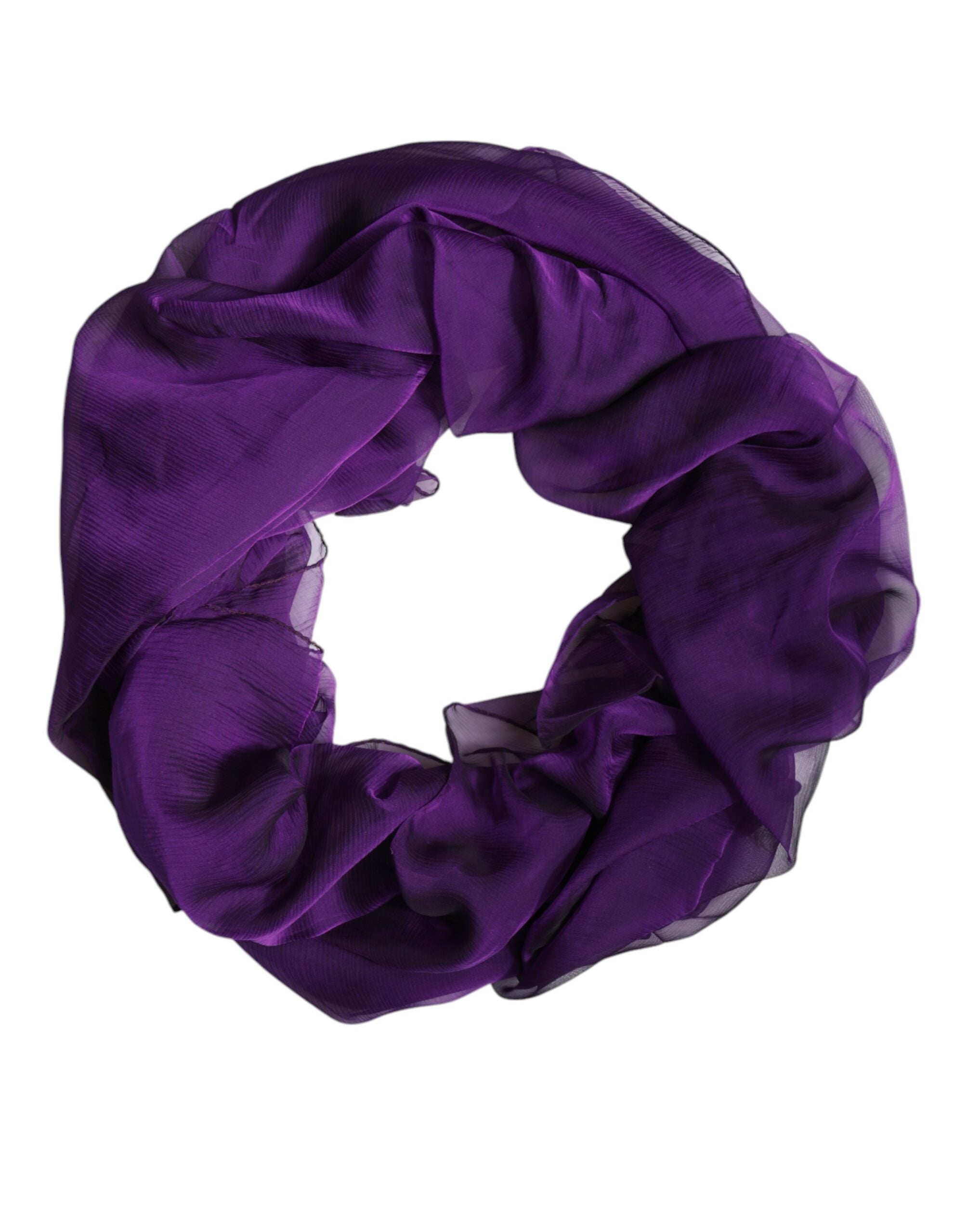 Purple Silk Rectangle Wrap Shawl Scarf - ventzia