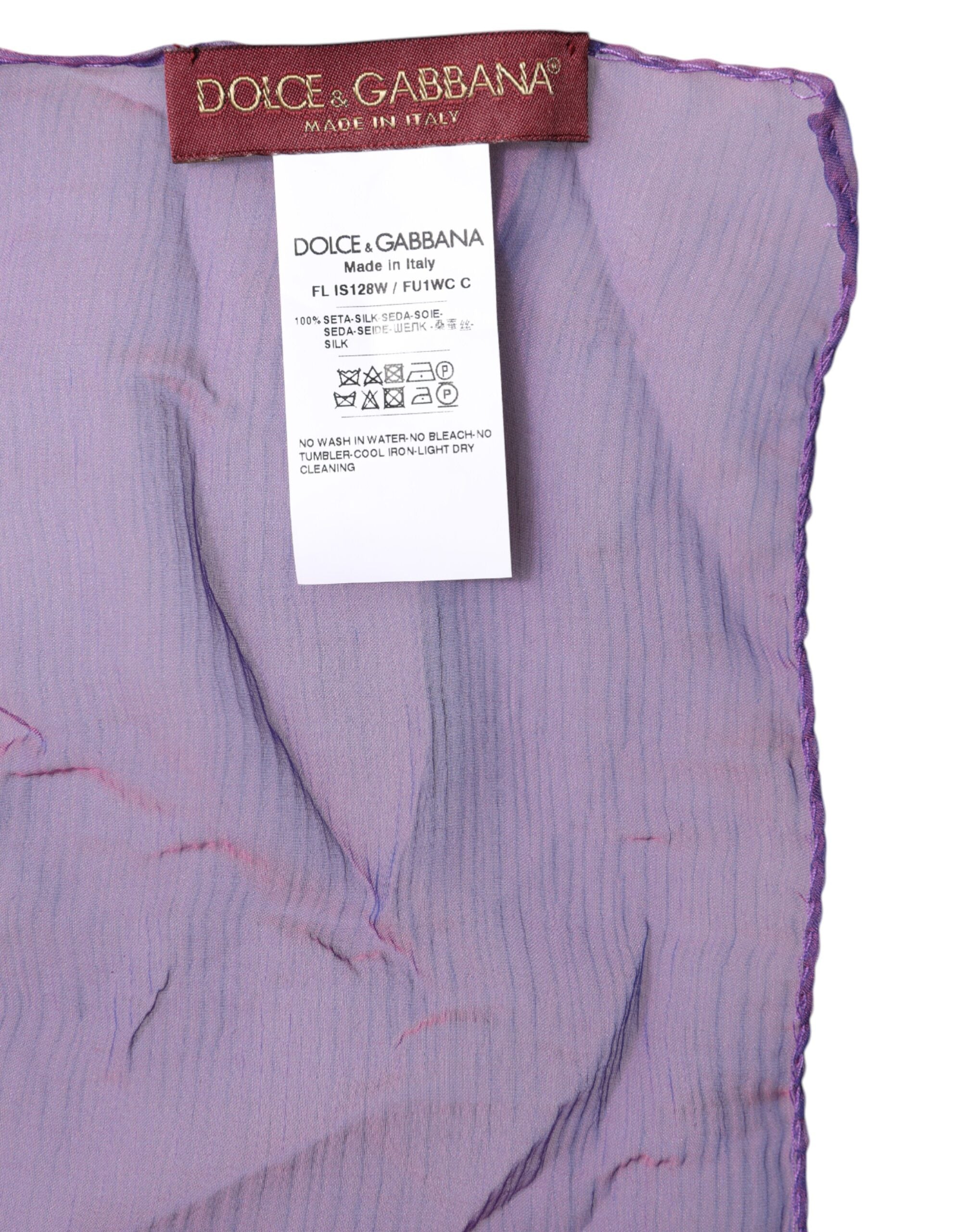 Purple Silk Rectangle Wrap Shawl Scarf - ventzia