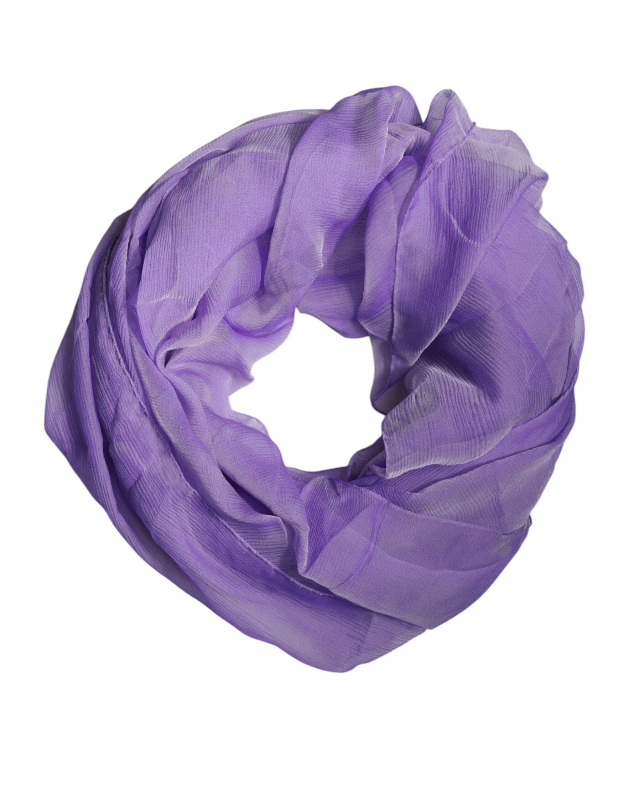 Purple Silk Rectangle Wrap Shawl Scarf - ventzia