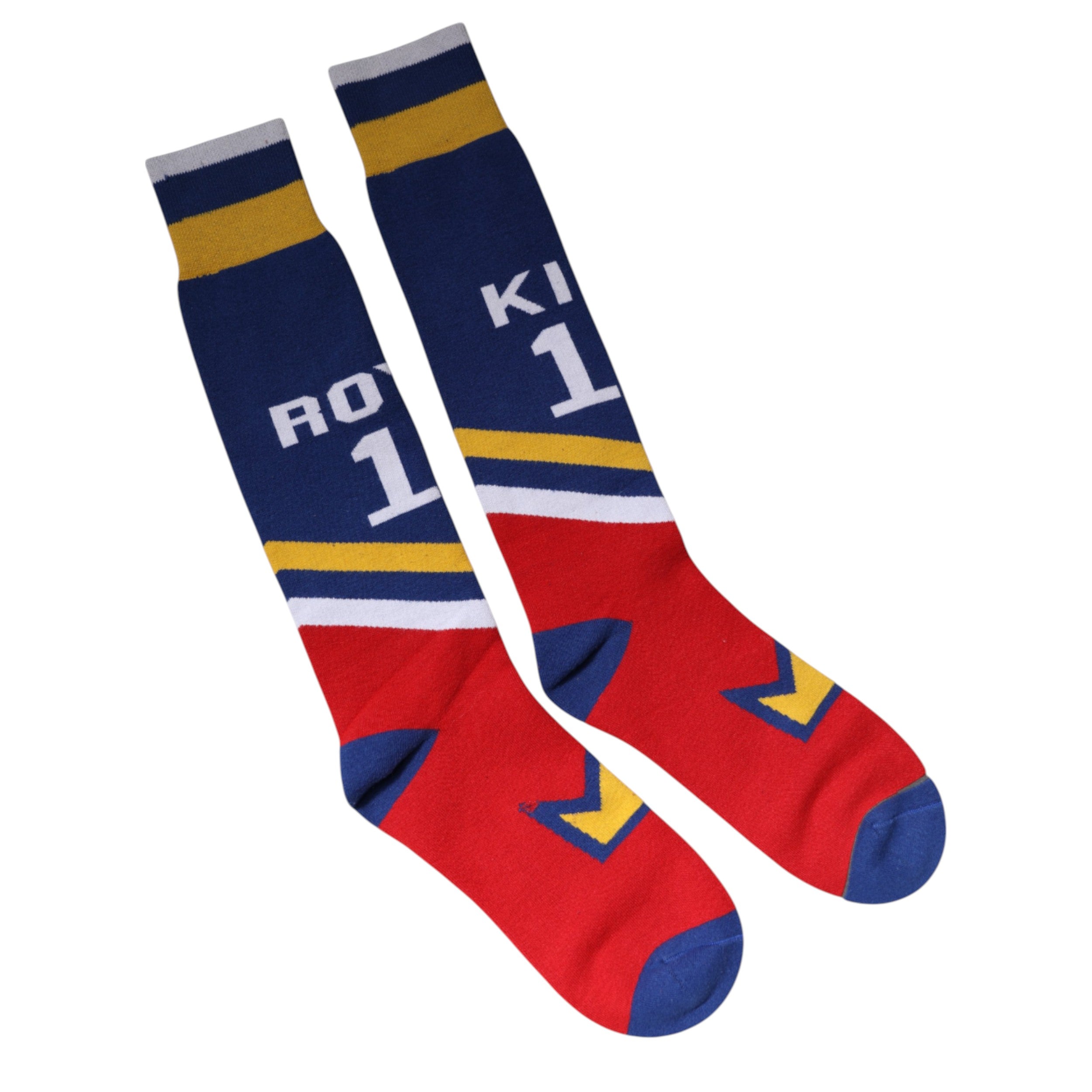 Multicolor Cotton Stretch Over Calf Socks - ventzia