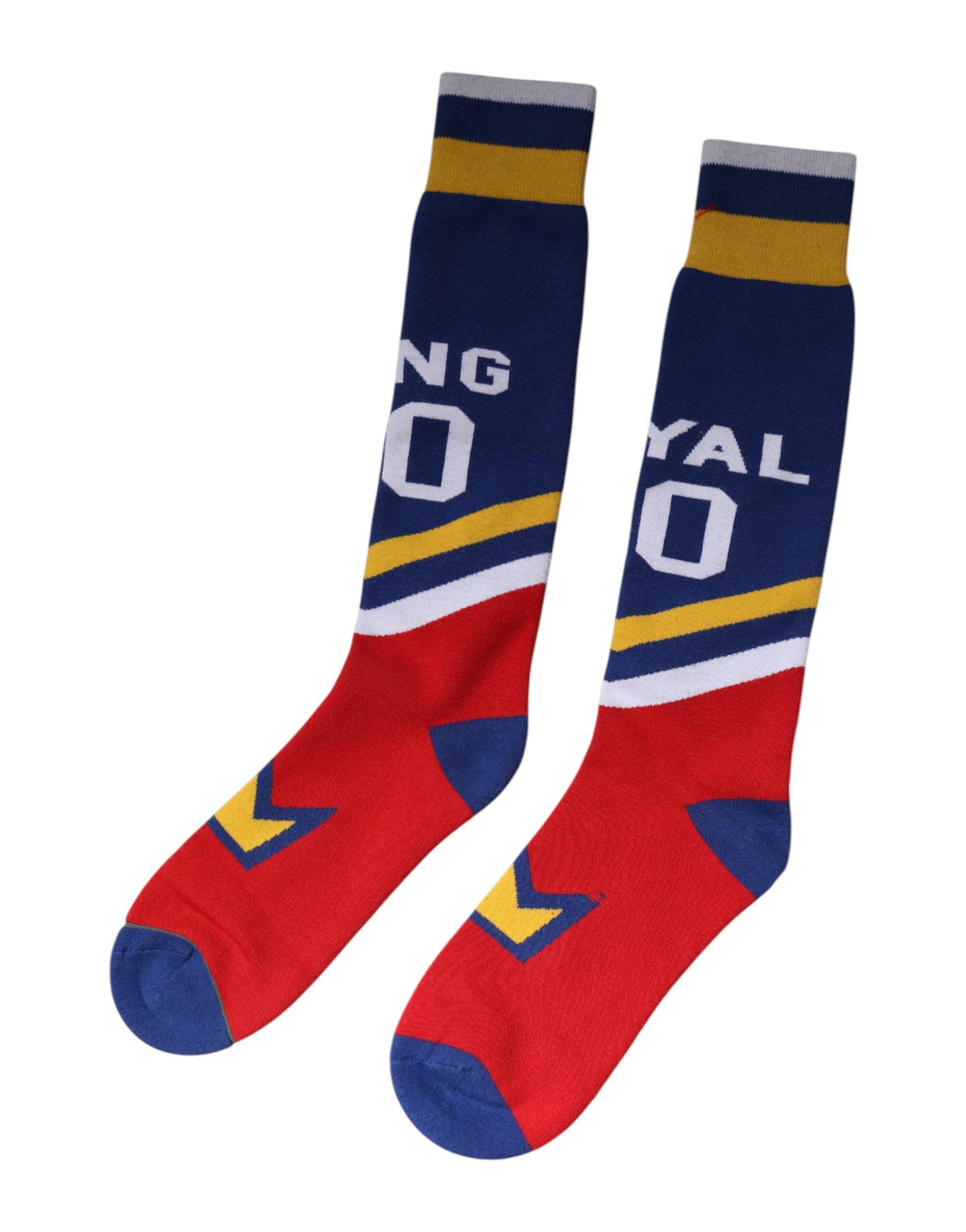 Multicolor Cotton Stretch Over Calf Socks - ventzia