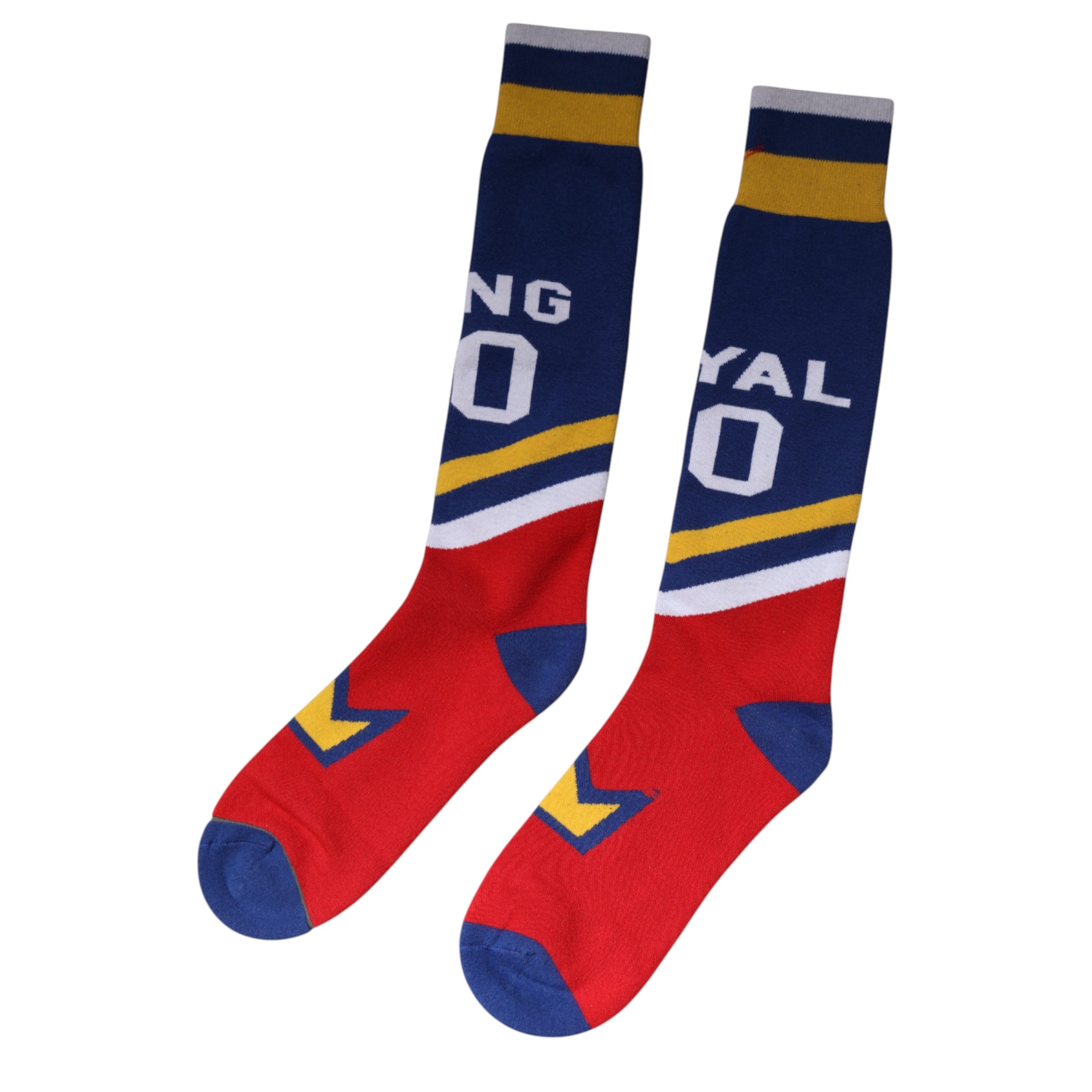 Multicolor Cotton Stretch Over Calf Socks - ventzia