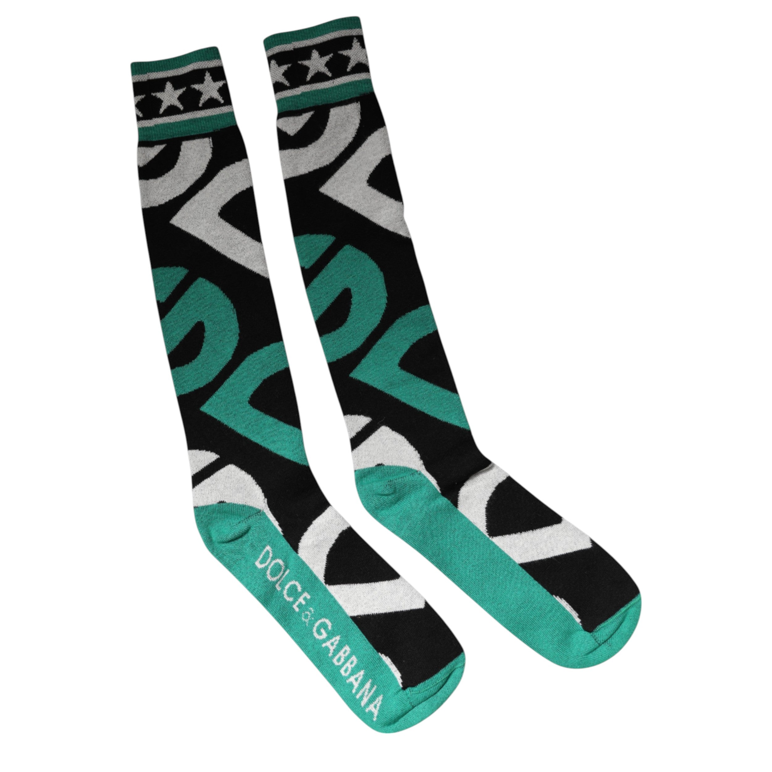Multicolor Cotton Stretch Over Calf Socks - ventzia