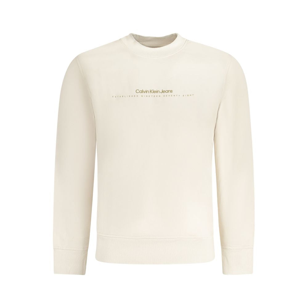 Beige Cotton Men's Sweatshirt - ventzia