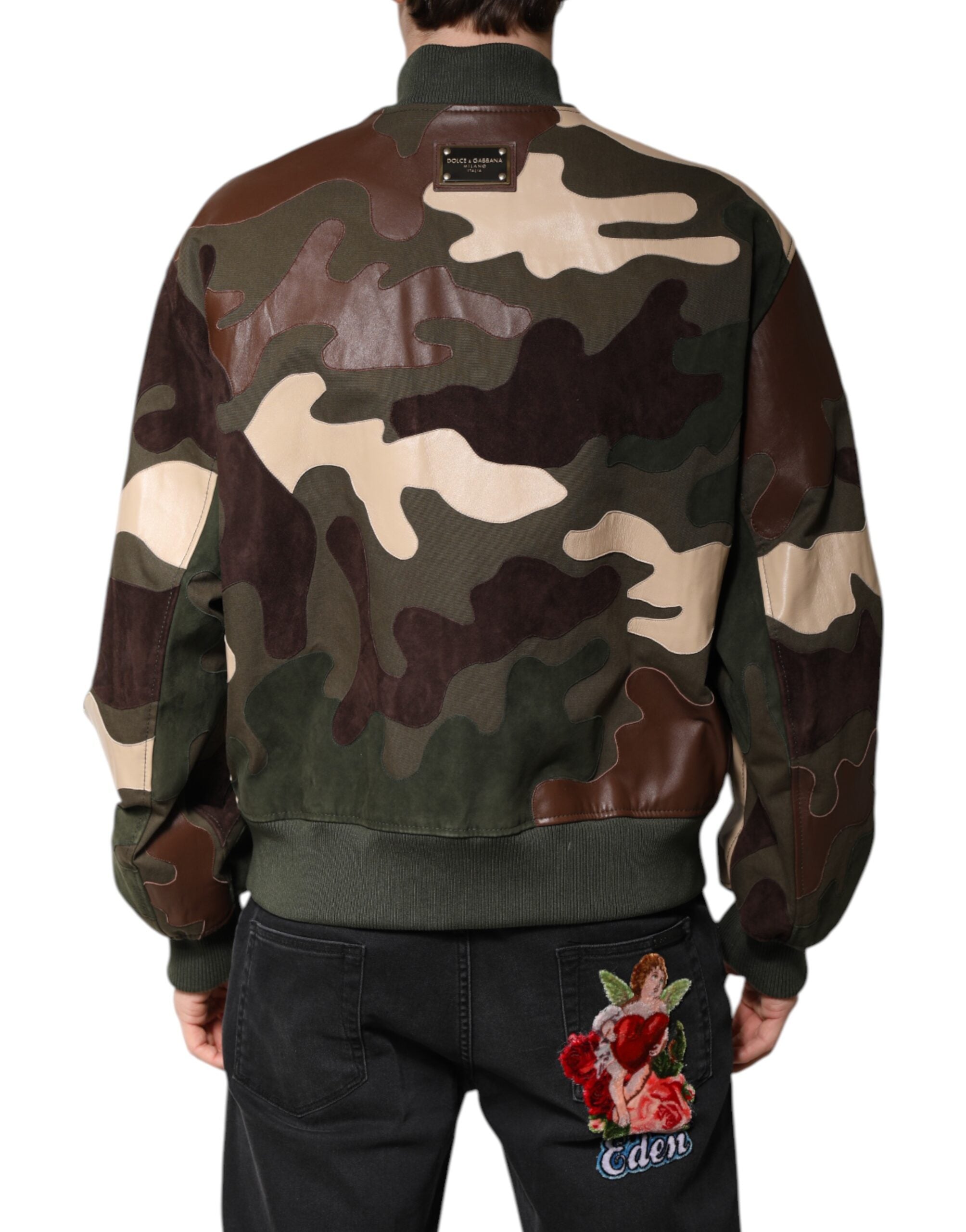 Multicolor Cotton Bomber Full Zip Jacket - ventzia