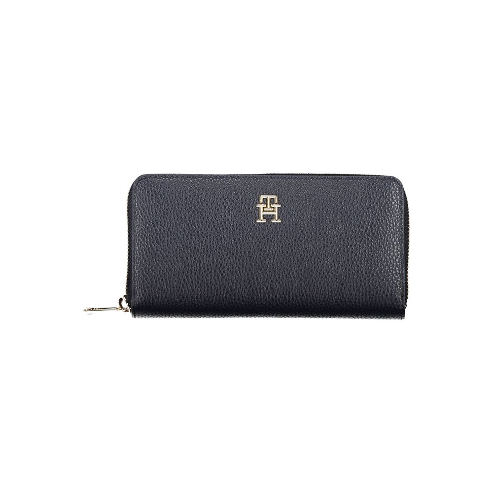 Blue Polyurethane Women Wallet - ventzia