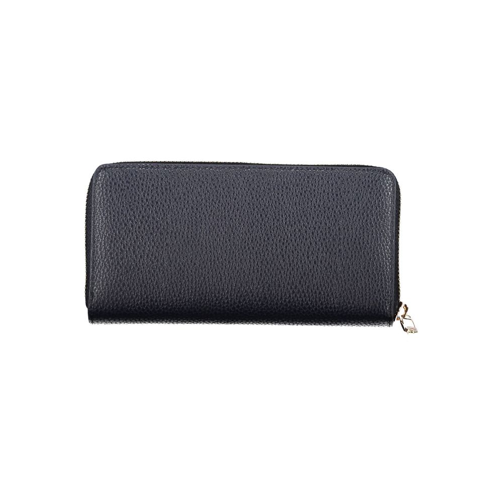 Blue Polyurethane Women Wallet - ventzia