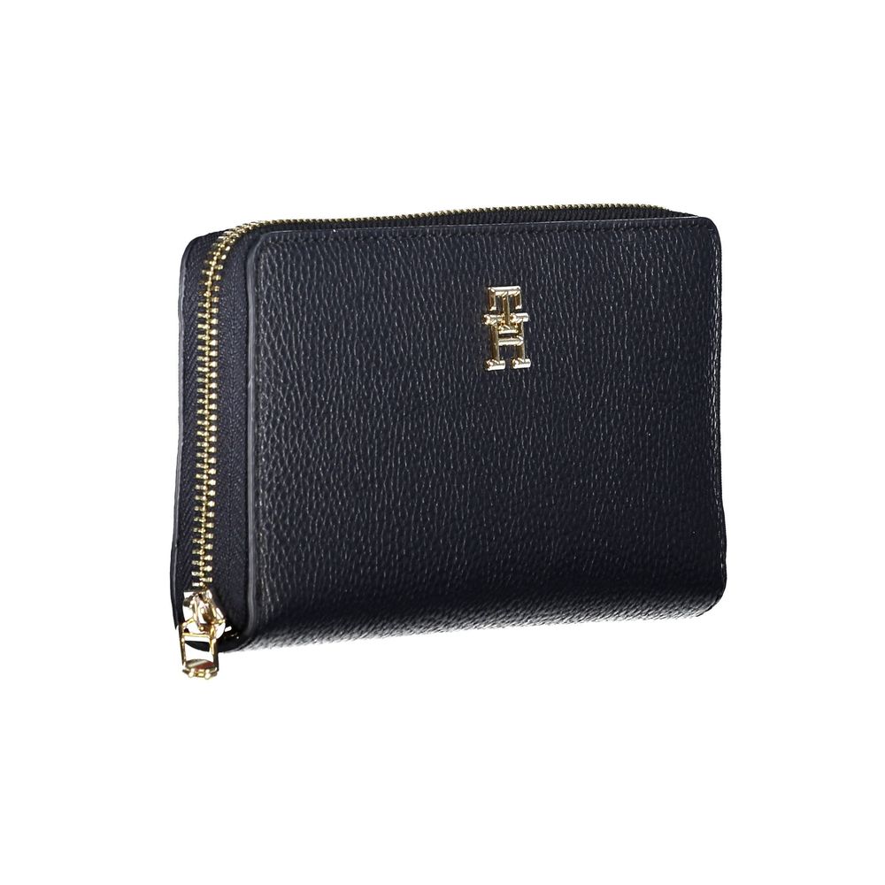 Blue Polyurethane Women Wallet - ventzia