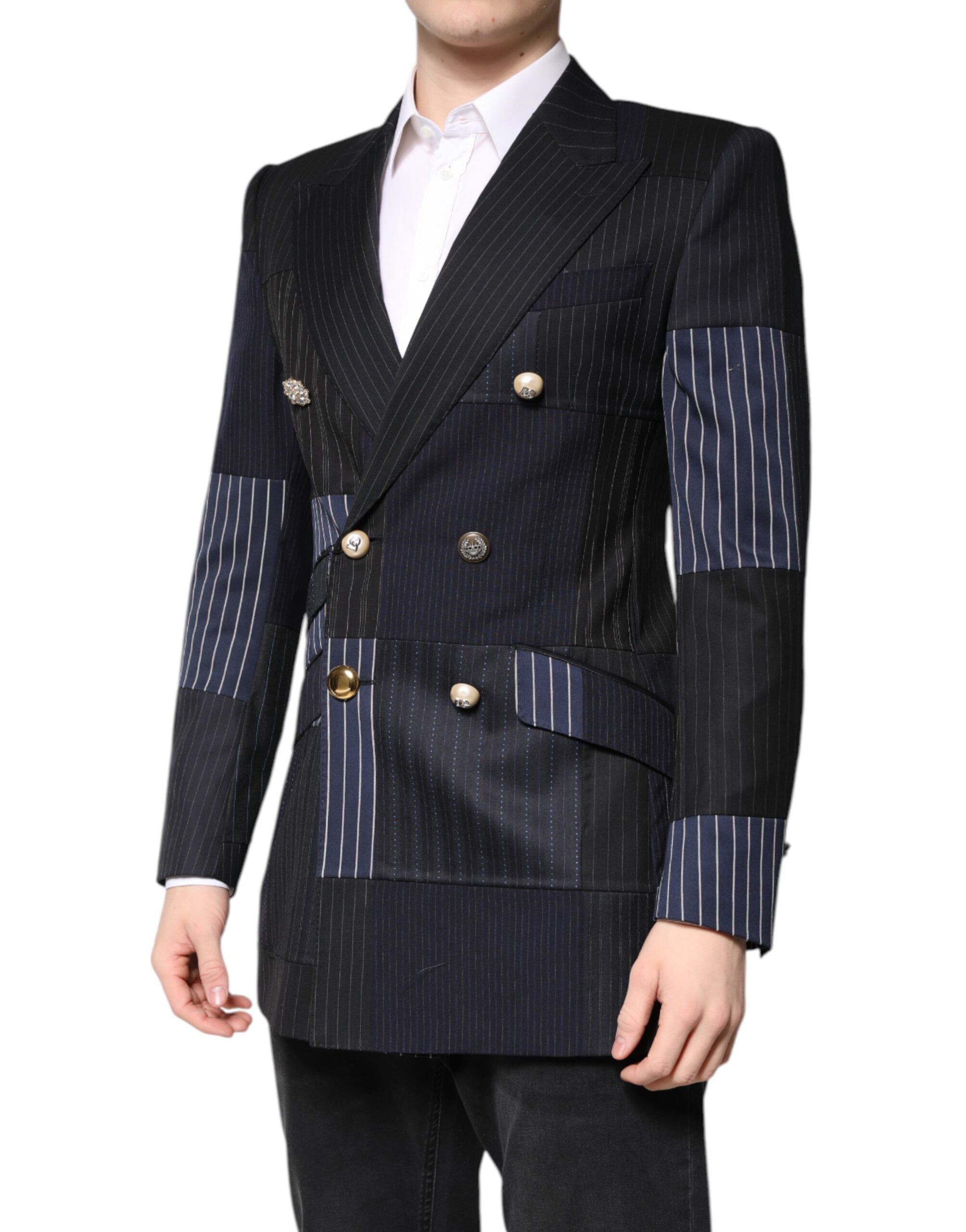 Multicolor Patchwork Jacket Coat Suit Blazer - ventzia