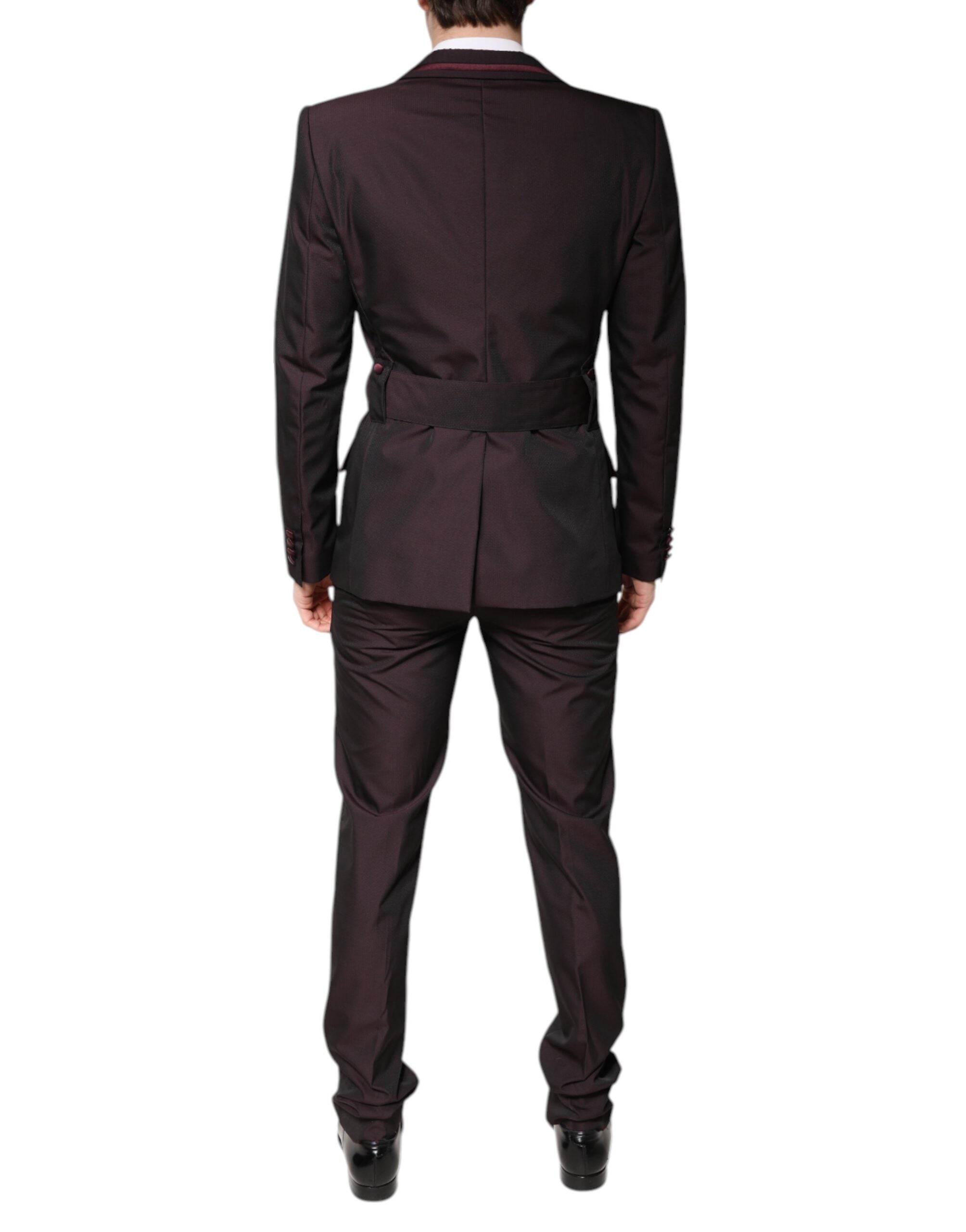 Maroon Single Breasted Formal 2 Piece Suit - ventzia
