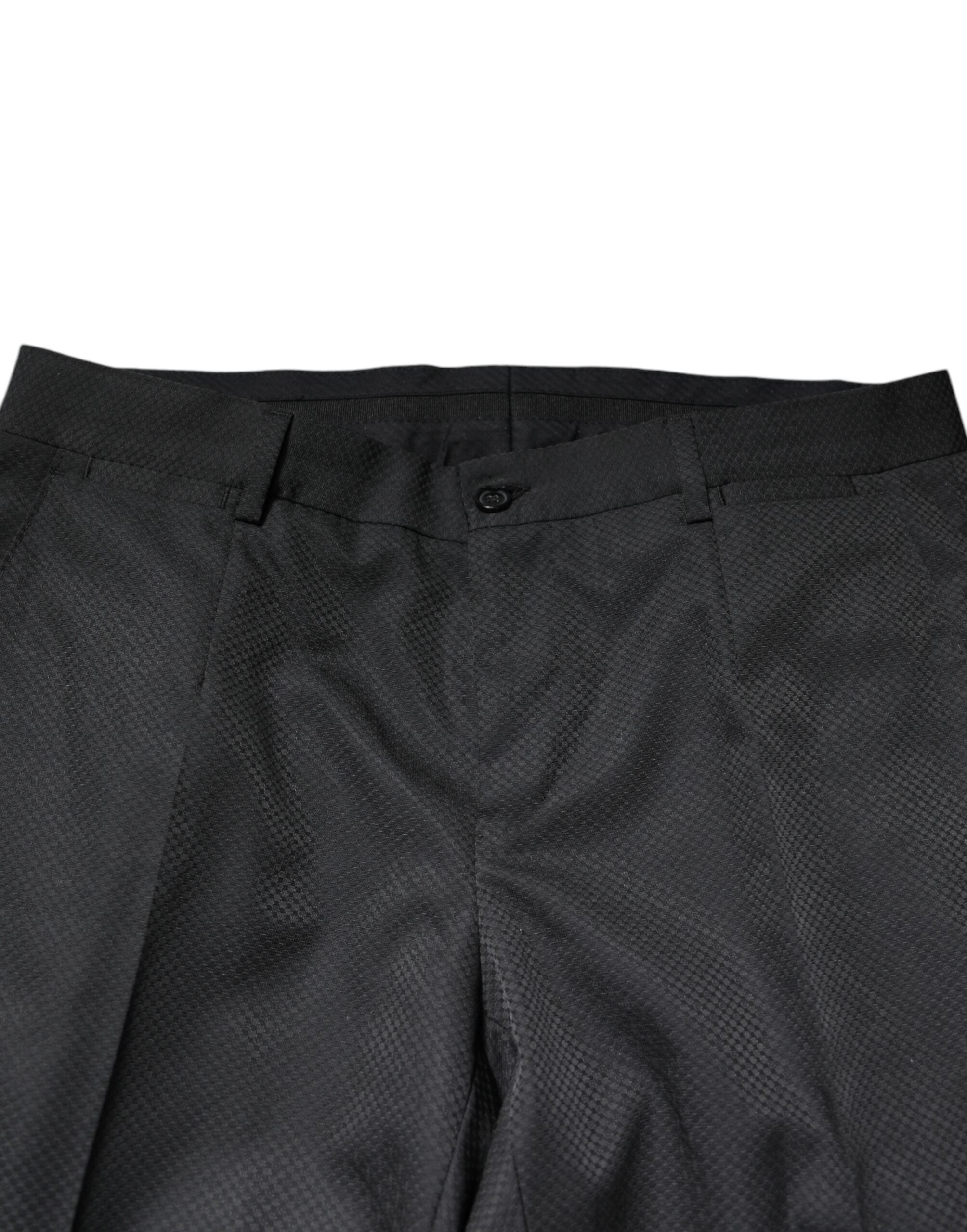 Black Single Breasted Formal 2 Piece Suit - ventzia