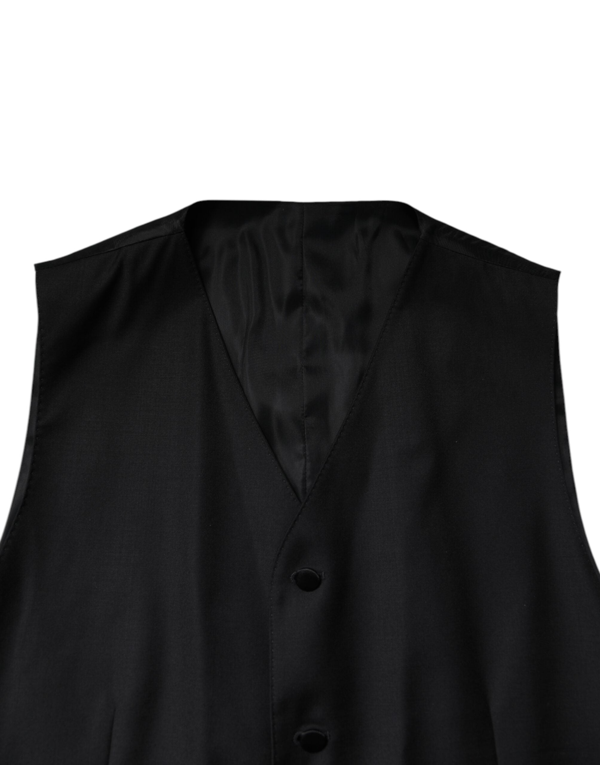 Black Double Breasted Formal 3 Piece Suit - ventzia