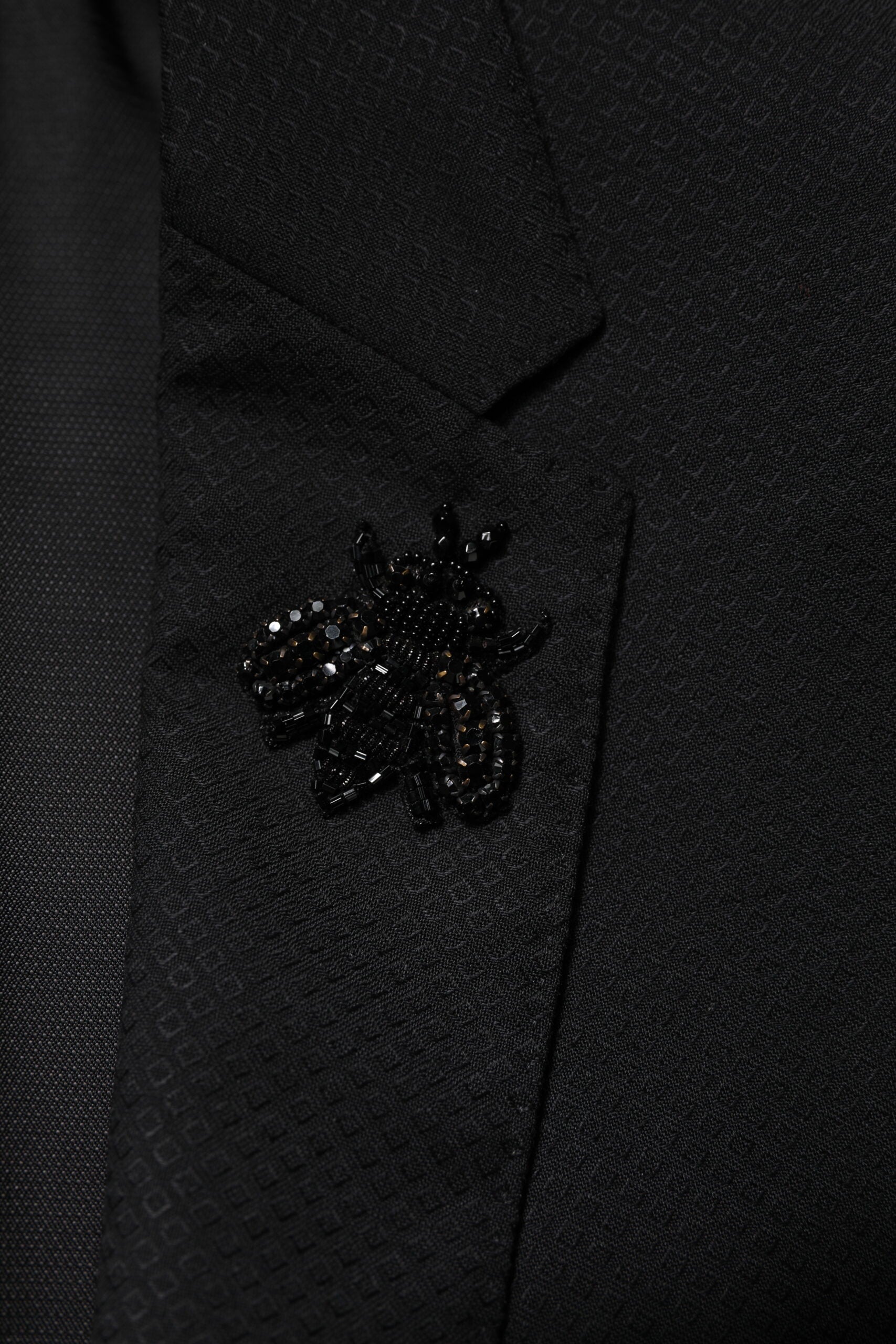 Black Wool Single Breasted 2 Piece Suit - ventzia