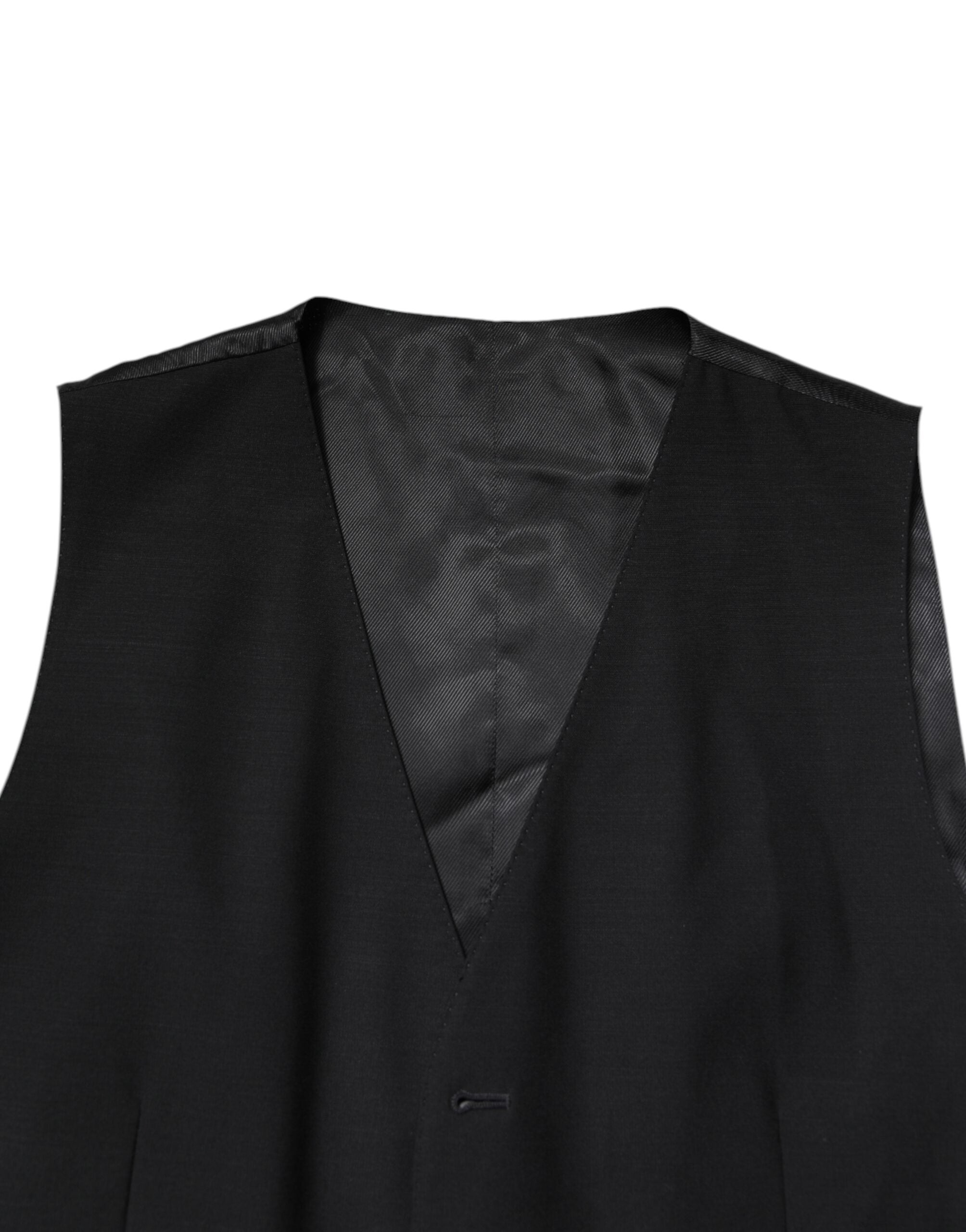 Black Single Breasted Formal 3 Piece Suit - ventzia