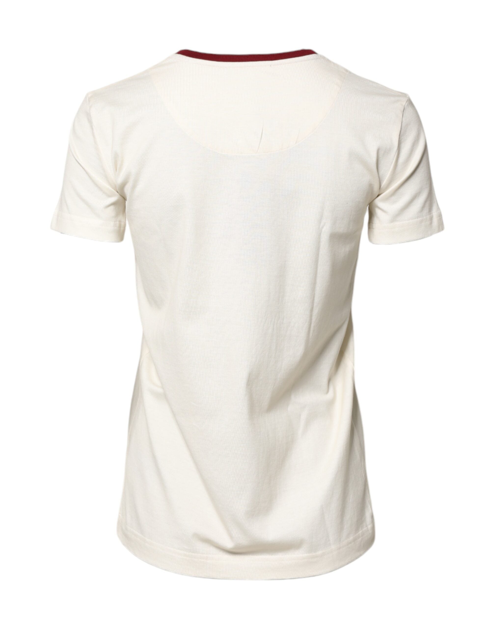 White Cotton Print Short Sleeves Top T-shirt - ventzia