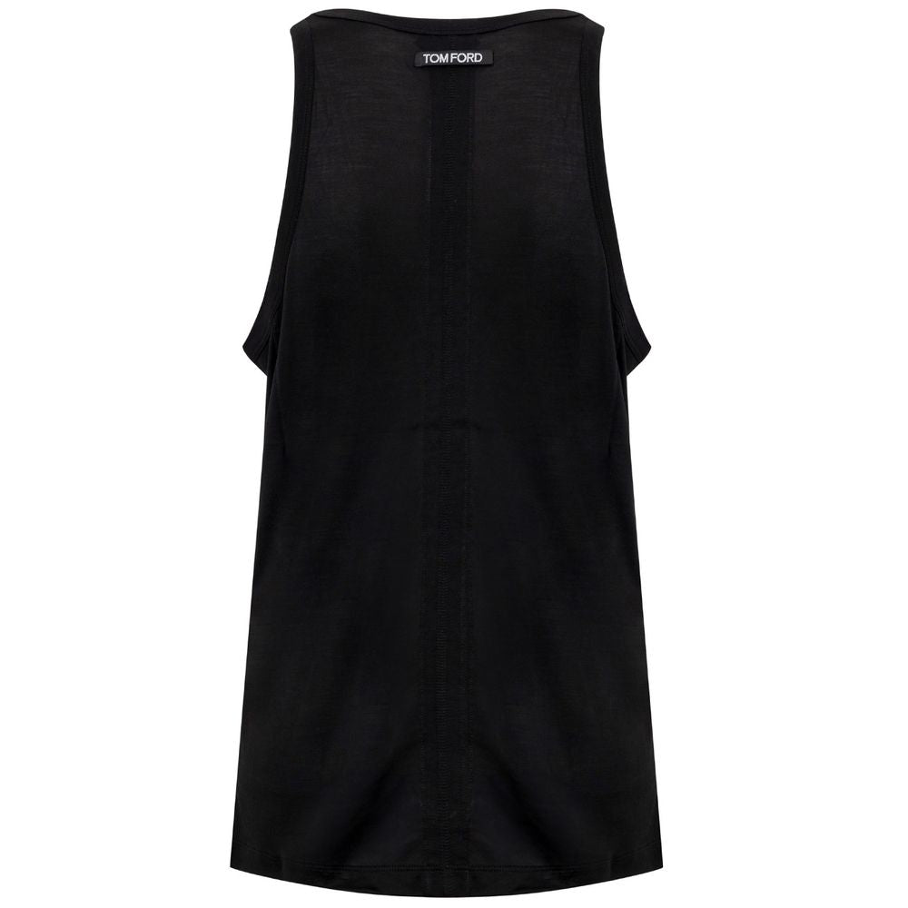Black Silk Tank Top - ventzia