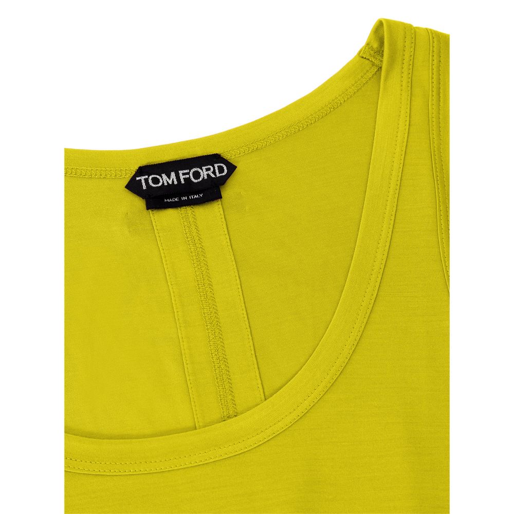 Yellow Silk Tank Top - ventzia