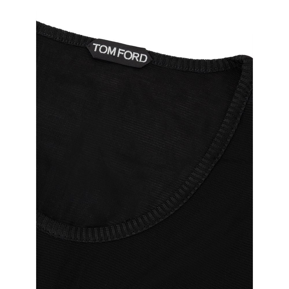 Black Viscose Tank Top - ventzia