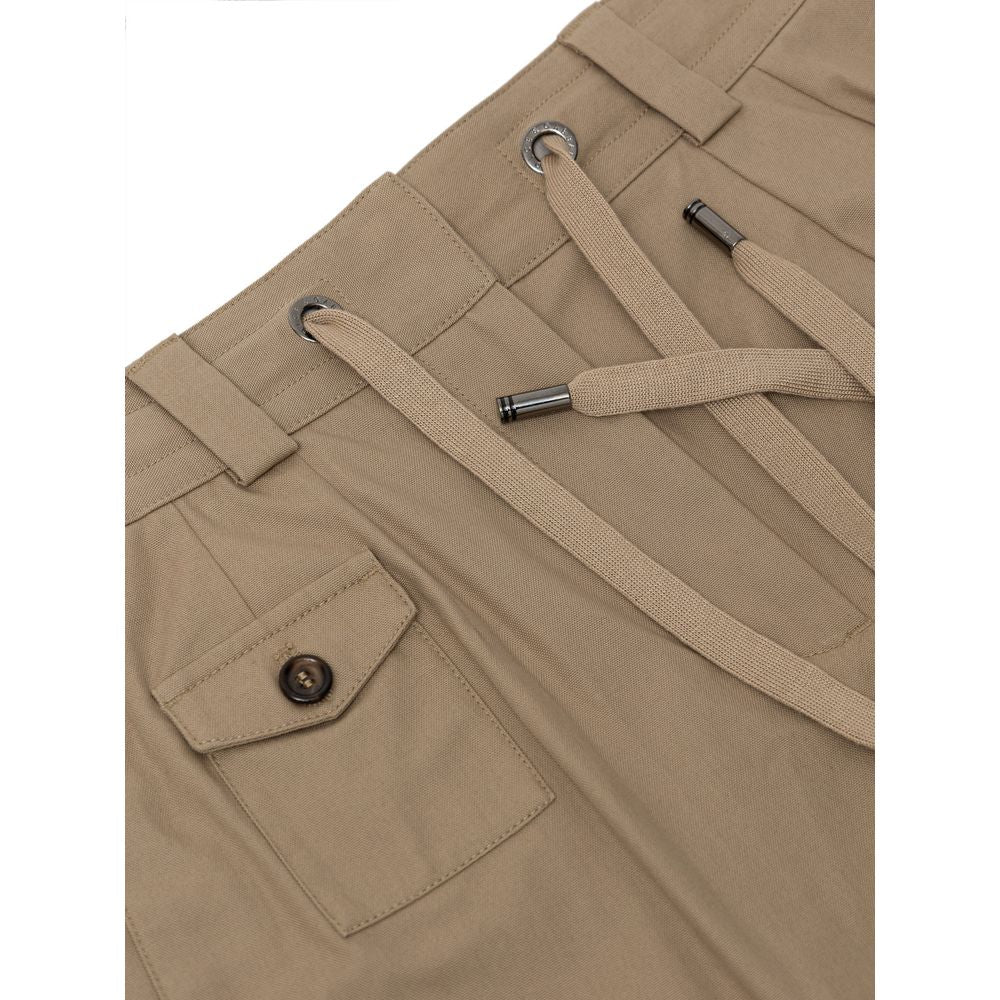 Beige Cotton Bermuda - ventzia