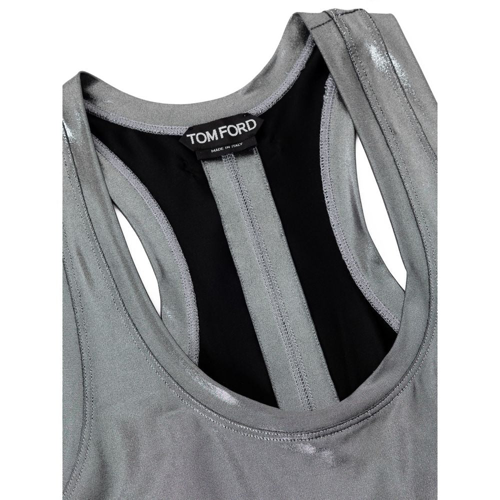 Gray Viscose Tank Top - ventzia