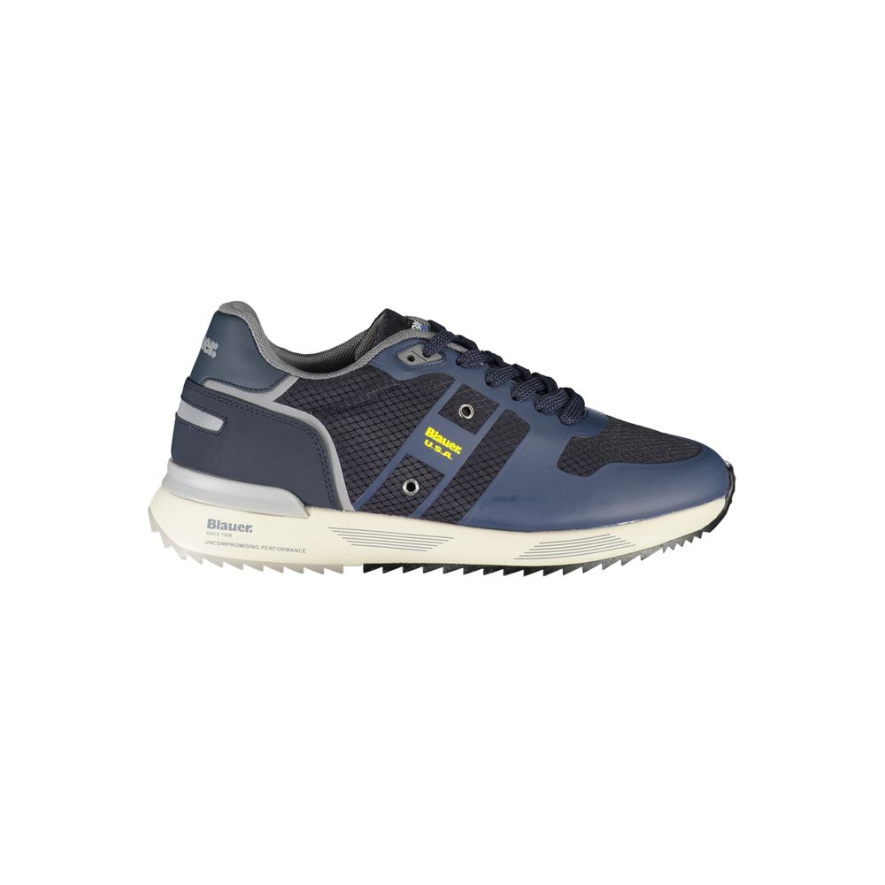 Blue Polyester Sneaker
