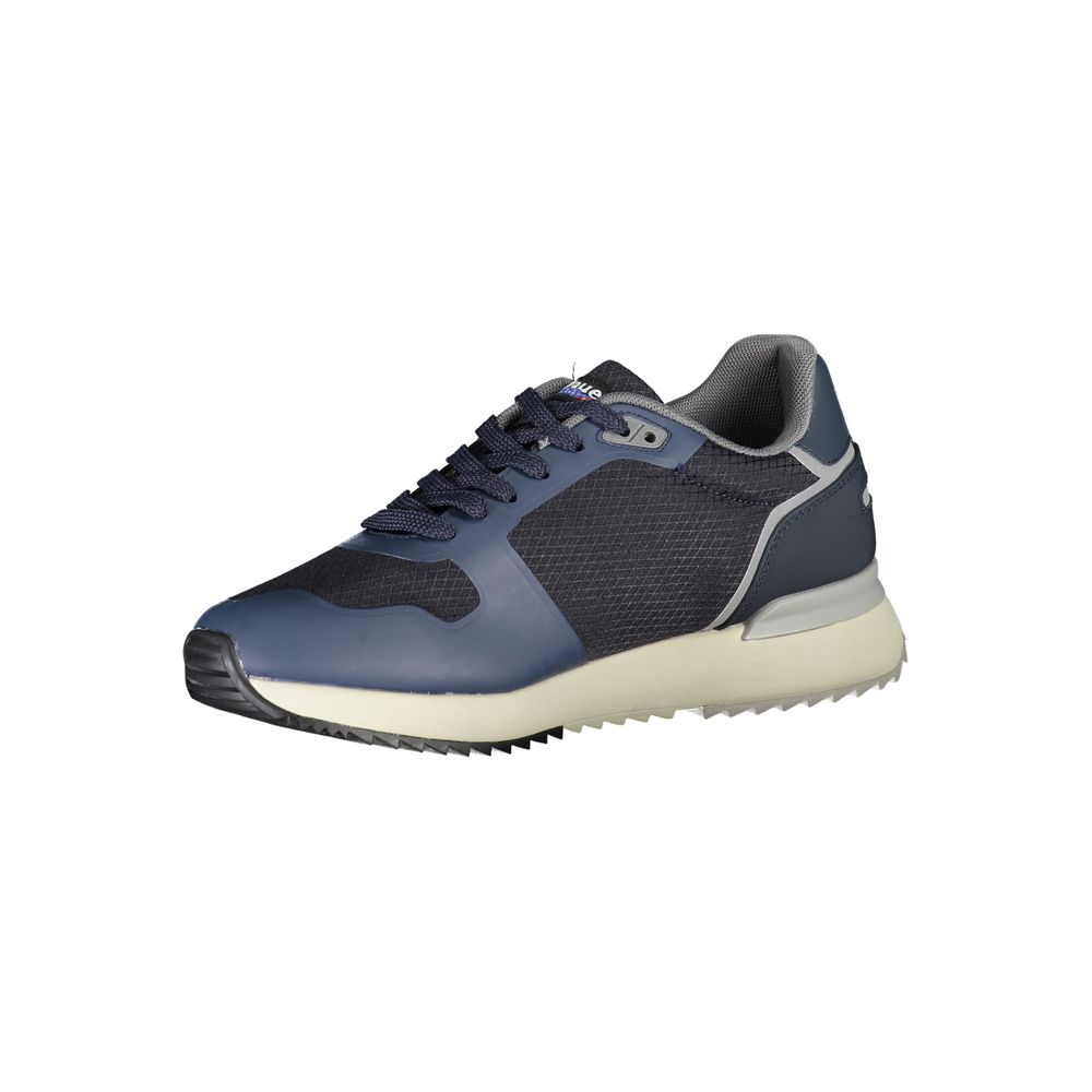 Dapper Blue Sneakers with Contrast Detailing - ventzia