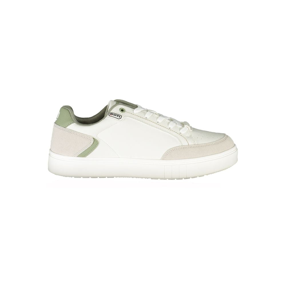 White Polyurethane Men Sneaker - ventzia