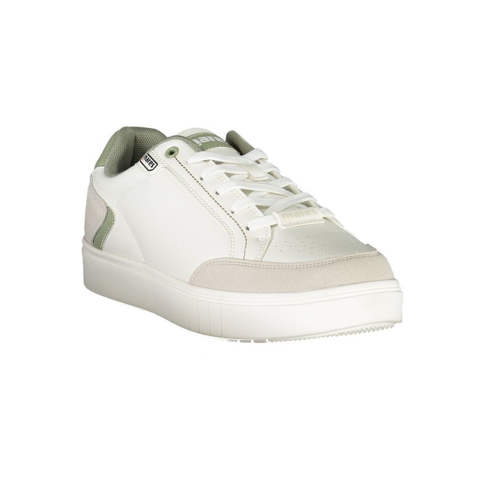 White Polyurethane Men Sneaker - ventzia