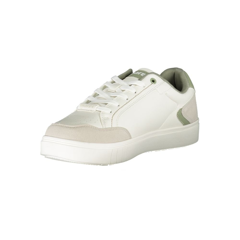 White Polyurethane Men Sneaker - ventzia