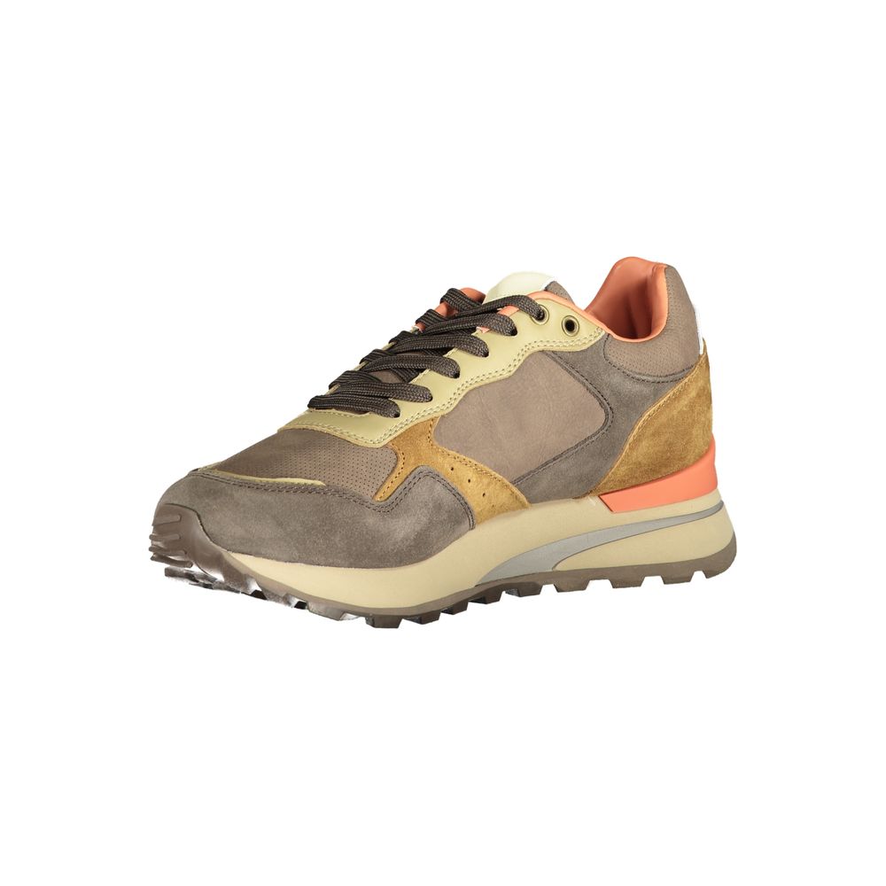 Marrone Polyurethane Men Sneaker - ventzia