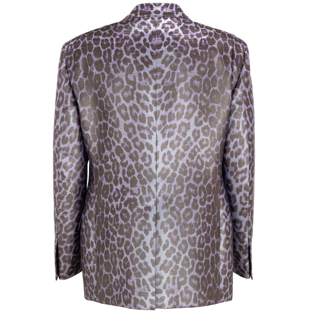 Purple Viscose Suit & Blazer - ventzia