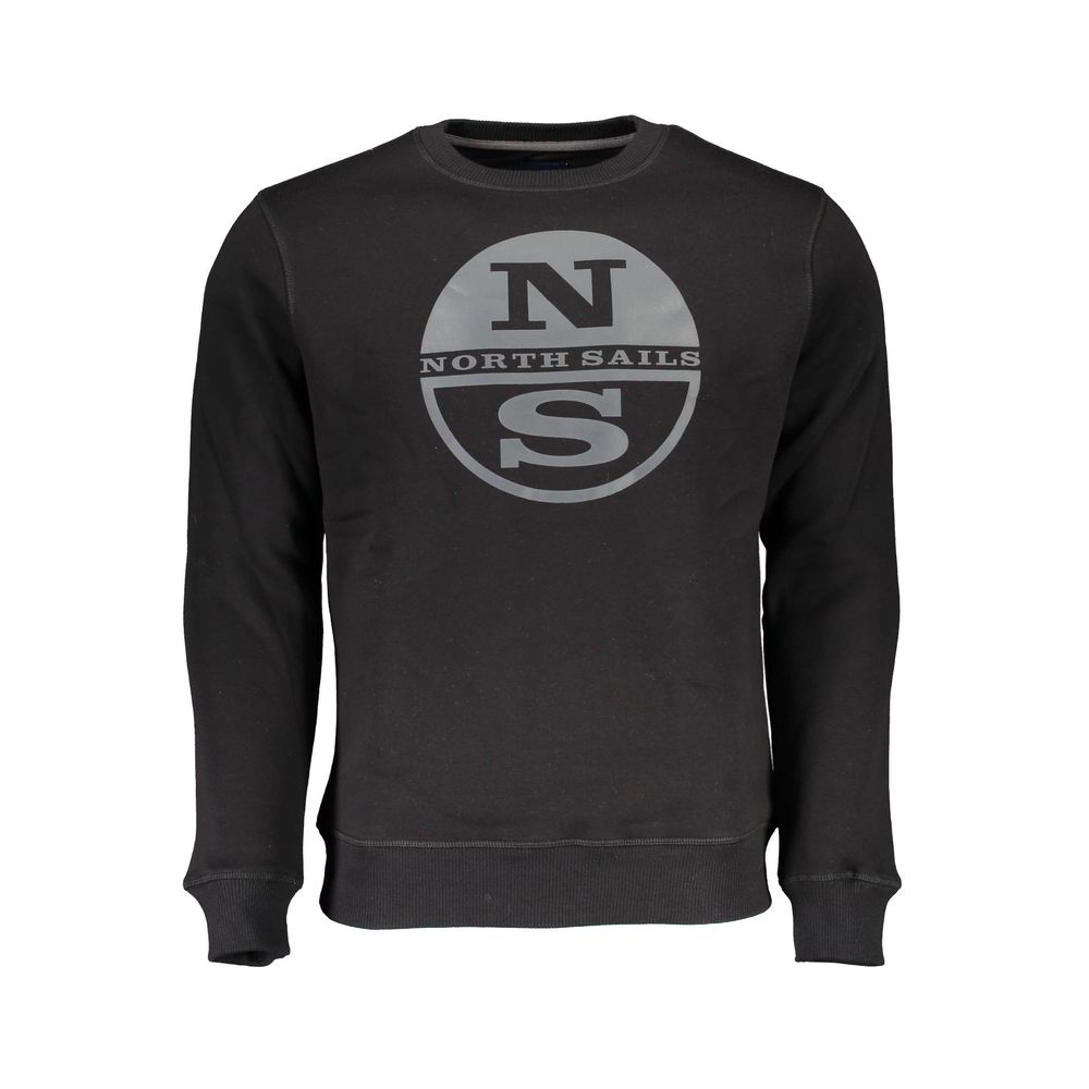 Black Cotton Men Sweatshirt - ventzia