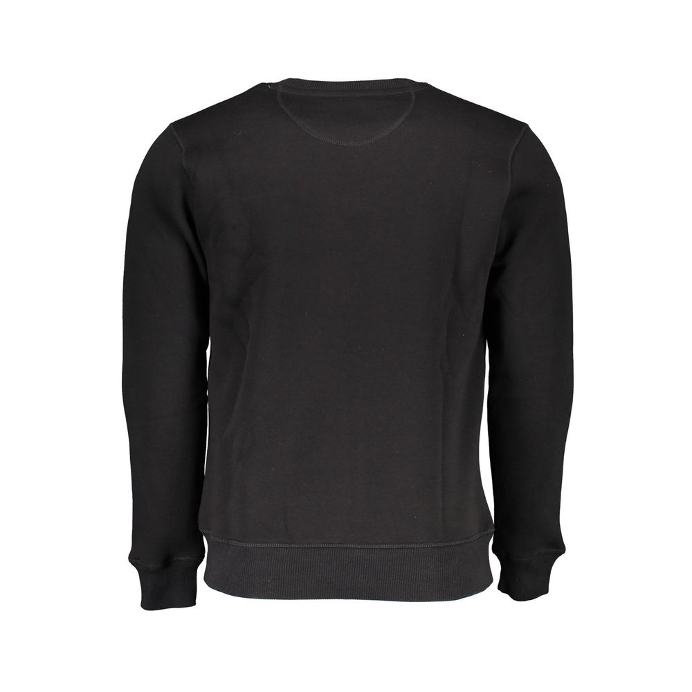 Black Cotton Men Sweatshirt - ventzia