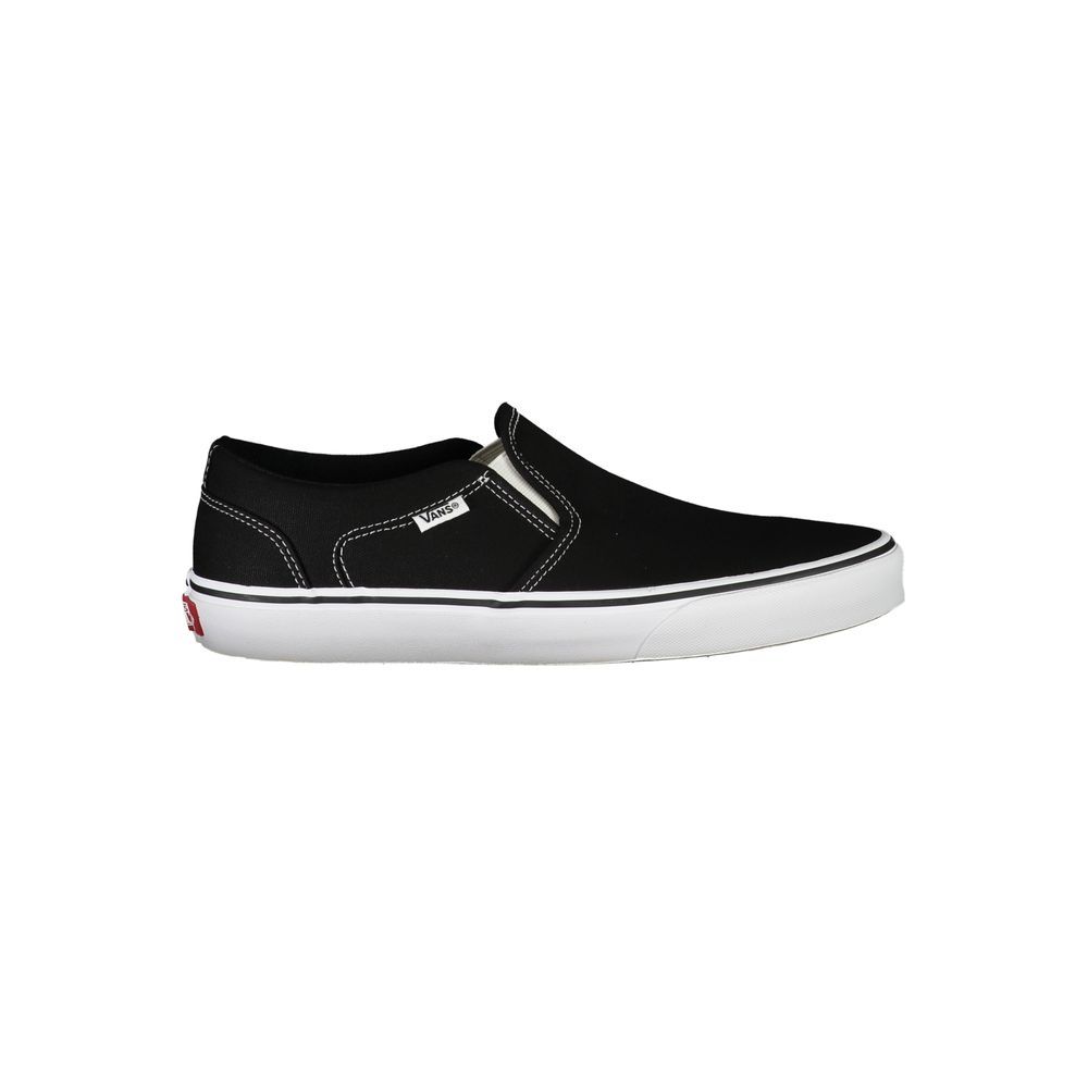 Black Polyester Men Sneaker - ventzia
