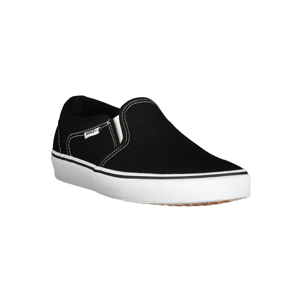 Black Polyester Men Sneaker - ventzia