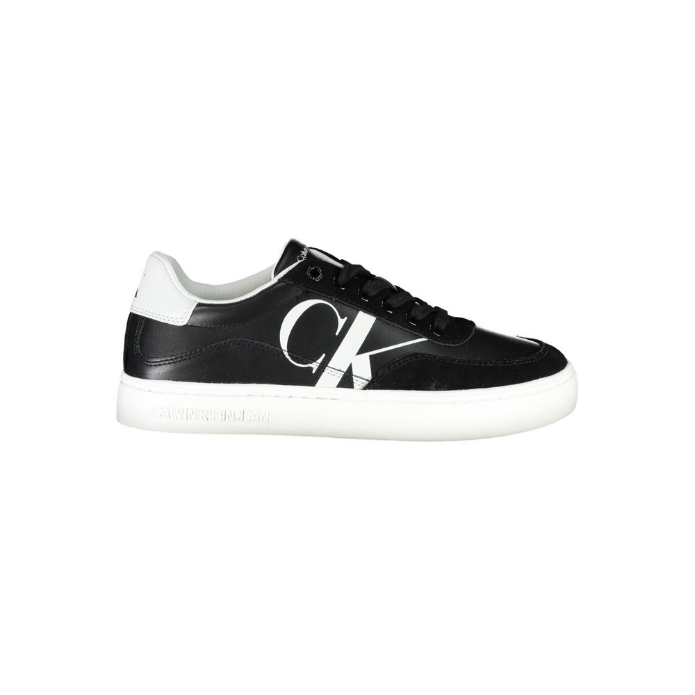 Black Leather Women's Sneaker - ventzia