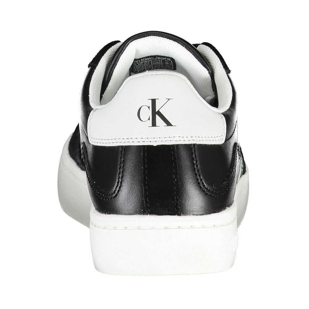 Black Leather Women's Sneaker - ventzia