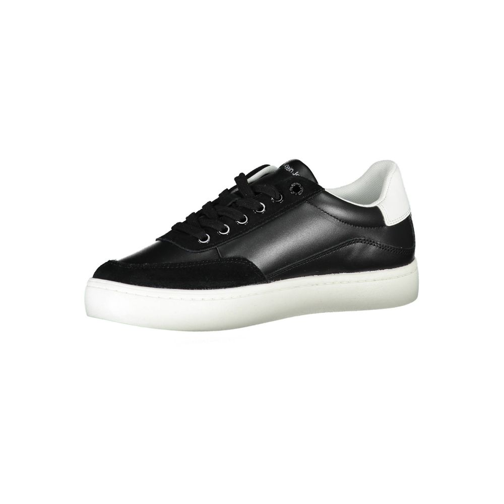 Black Leather Women's Sneaker - ventzia