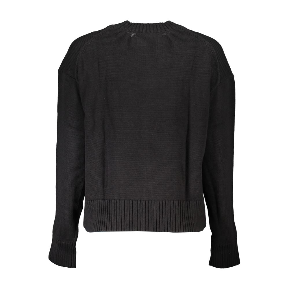 Black Cotton Women's Sweater - ventzia