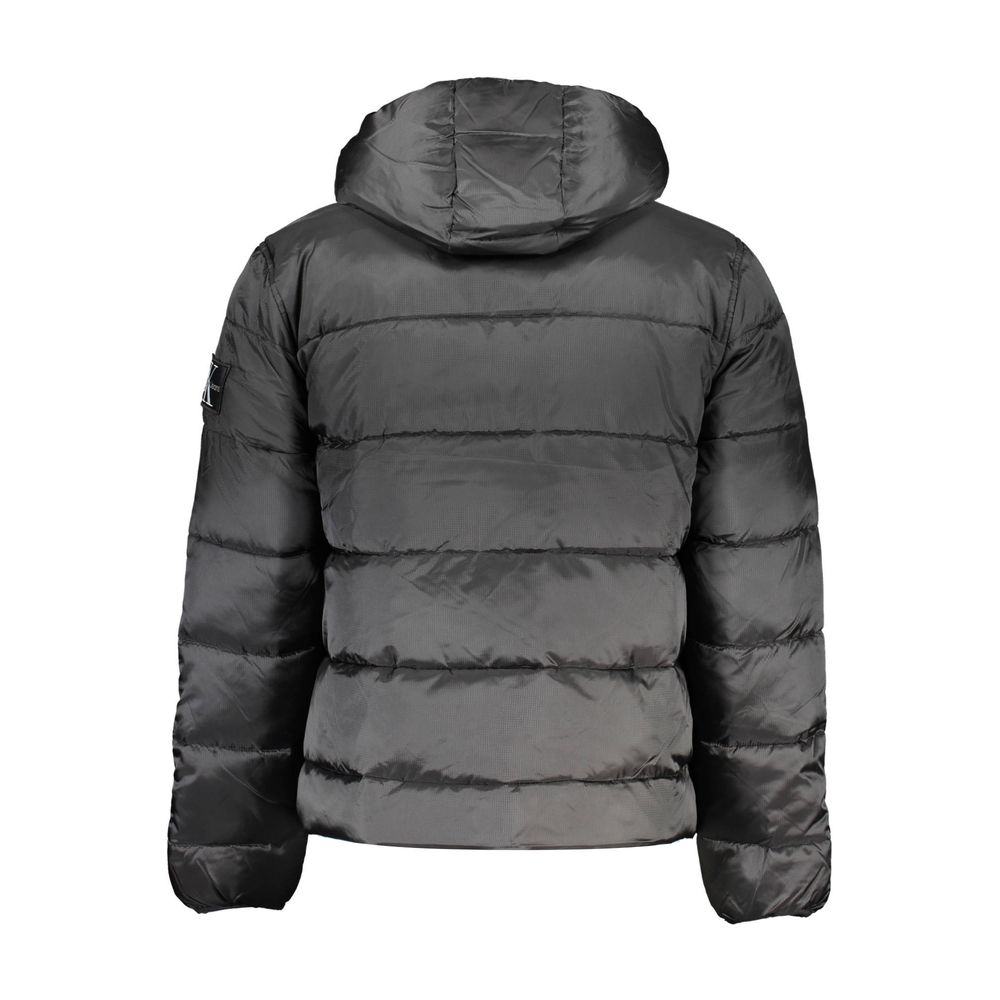 Sleek Hooded Men's Jacket with Contrast Details - ventzia