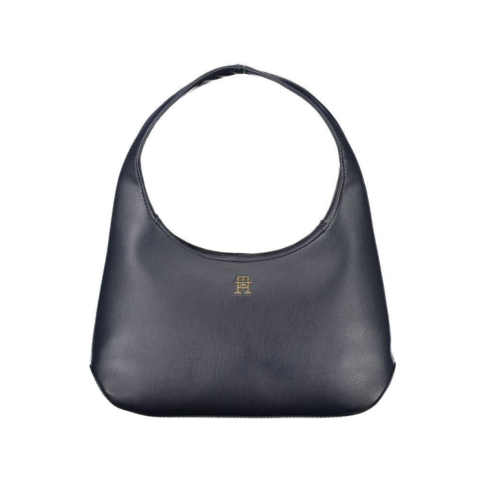 Blue Polyester Handbag - ventzia