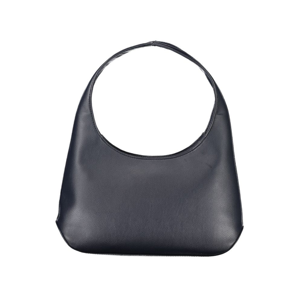 Blue Polyester Handbag - ventzia