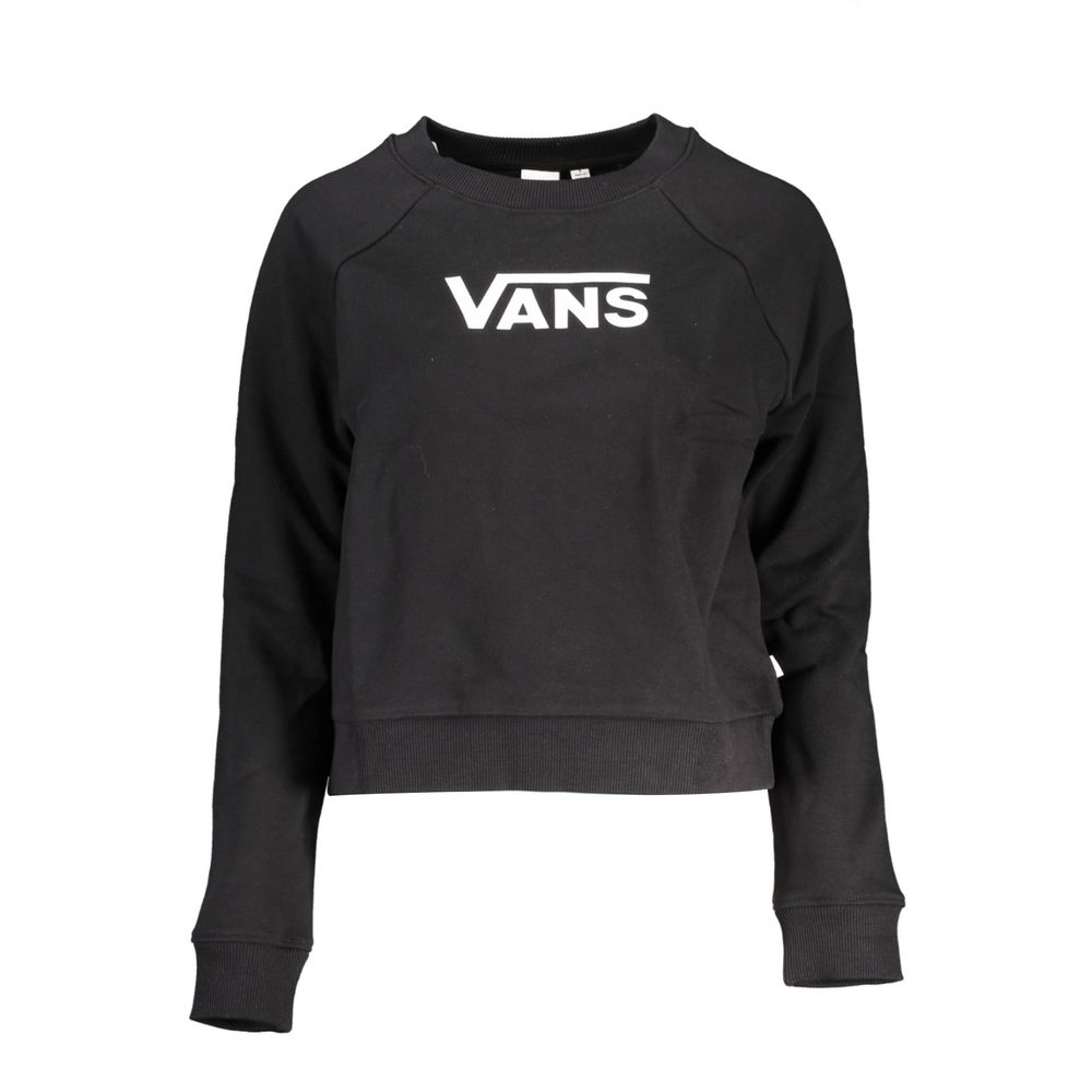 Black Cotton Women Sweatshirt - ventzia
