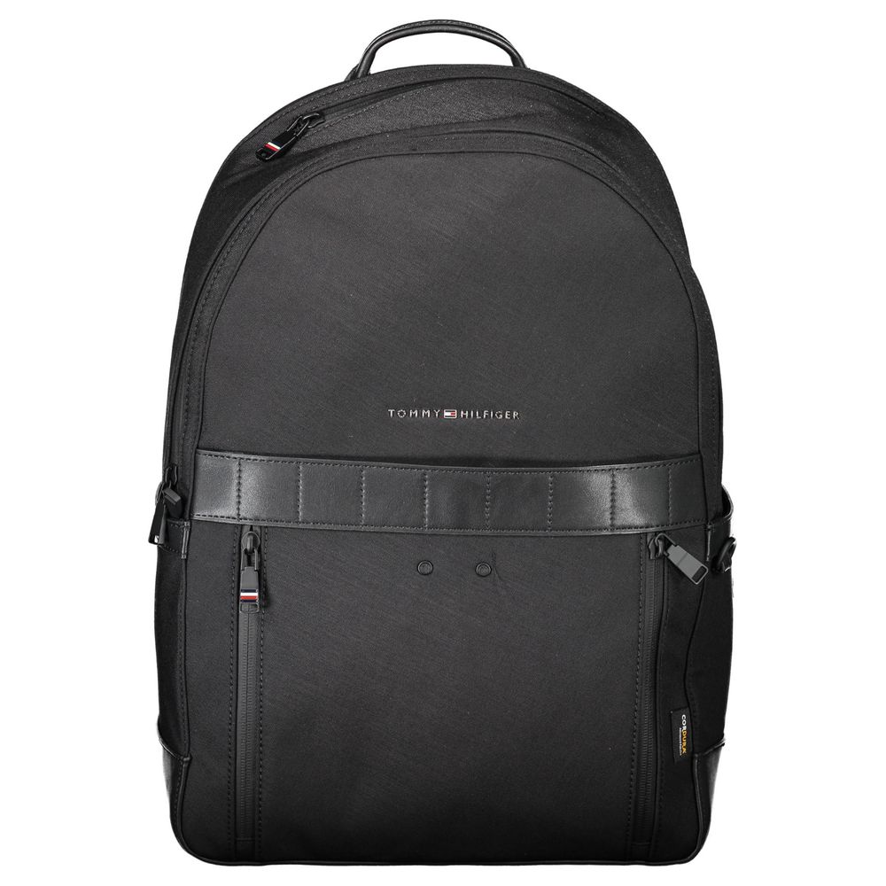 Black Nylon Men Backpack - ventzia