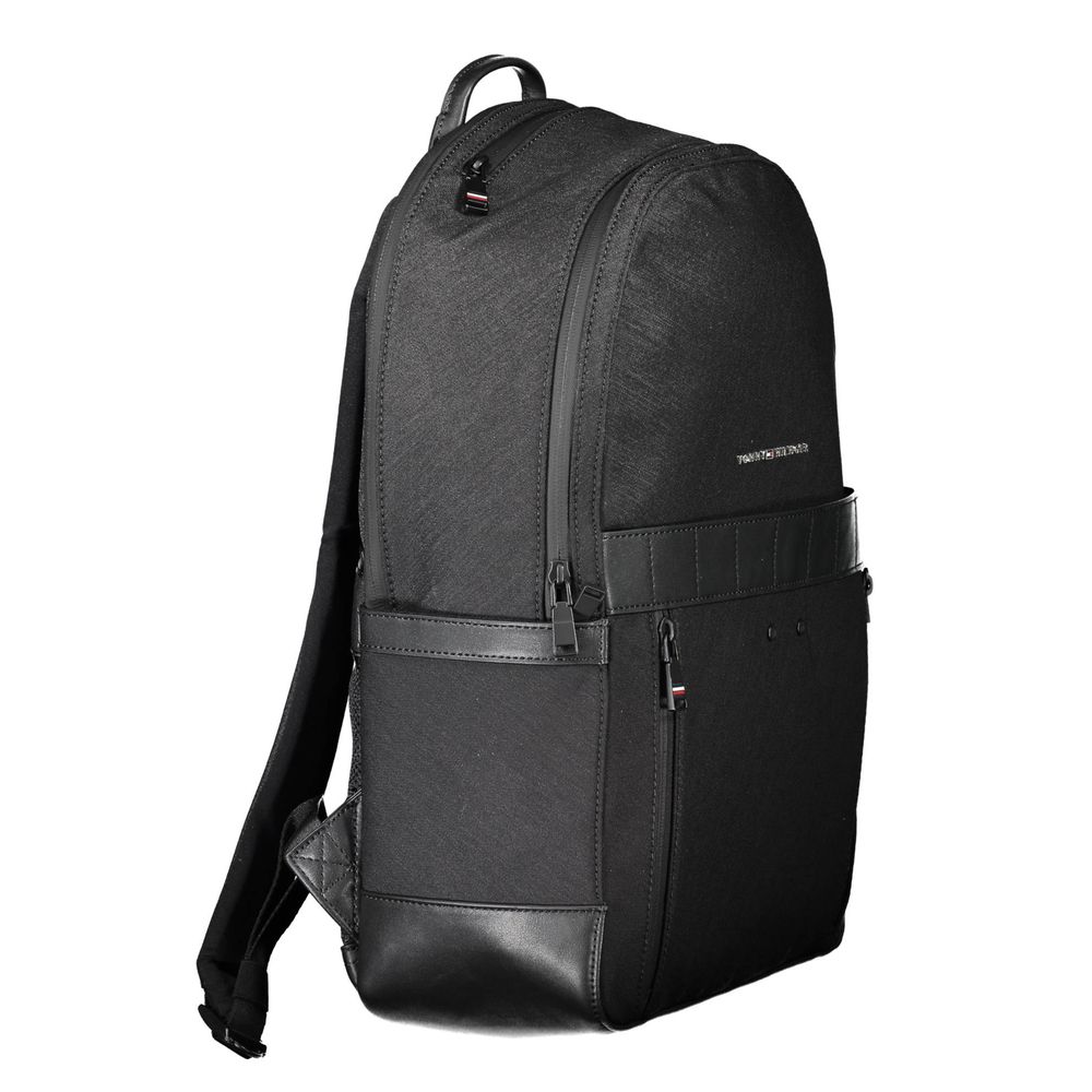 Black Nylon Men Backpack - ventzia