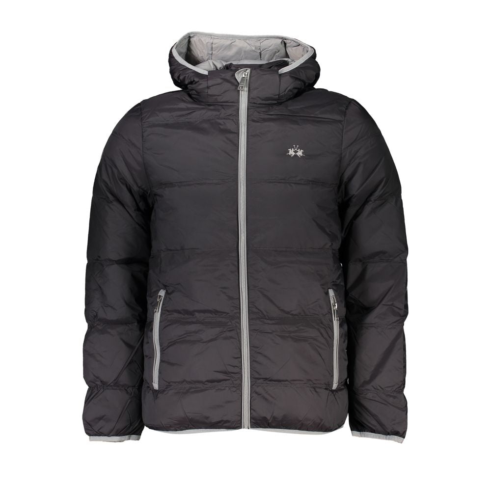 Black Polyamide Men Jacket - ventzia