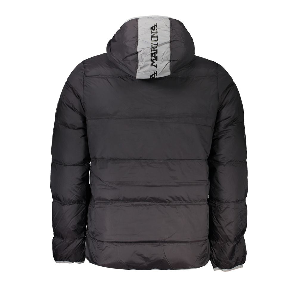 Black Polyamide Men Jacket - ventzia