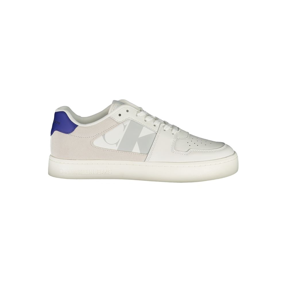 White Polyurethane Men's Sneaker - ventzia