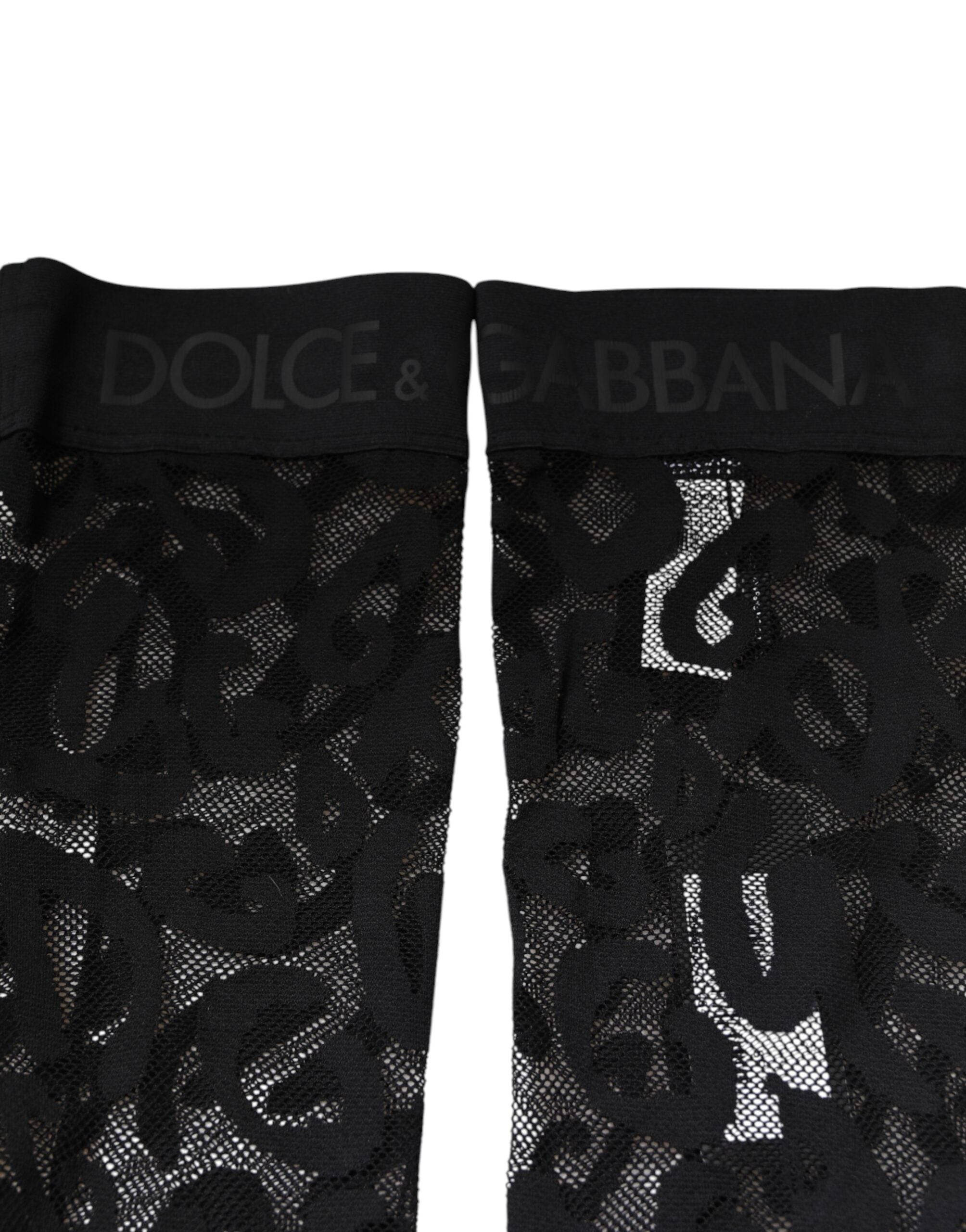 Black Floral Lace Cotton Stretch Stockings Socks - ventzia